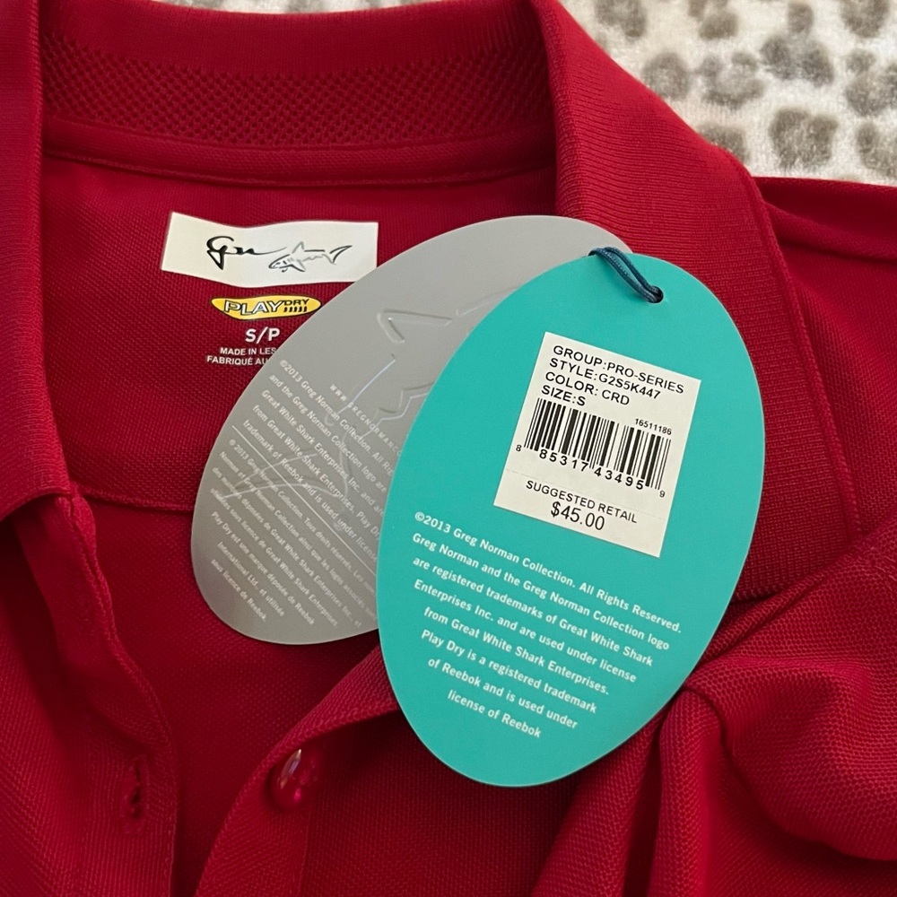Greg Norman Collection Crimson Polo Shirt..NWY